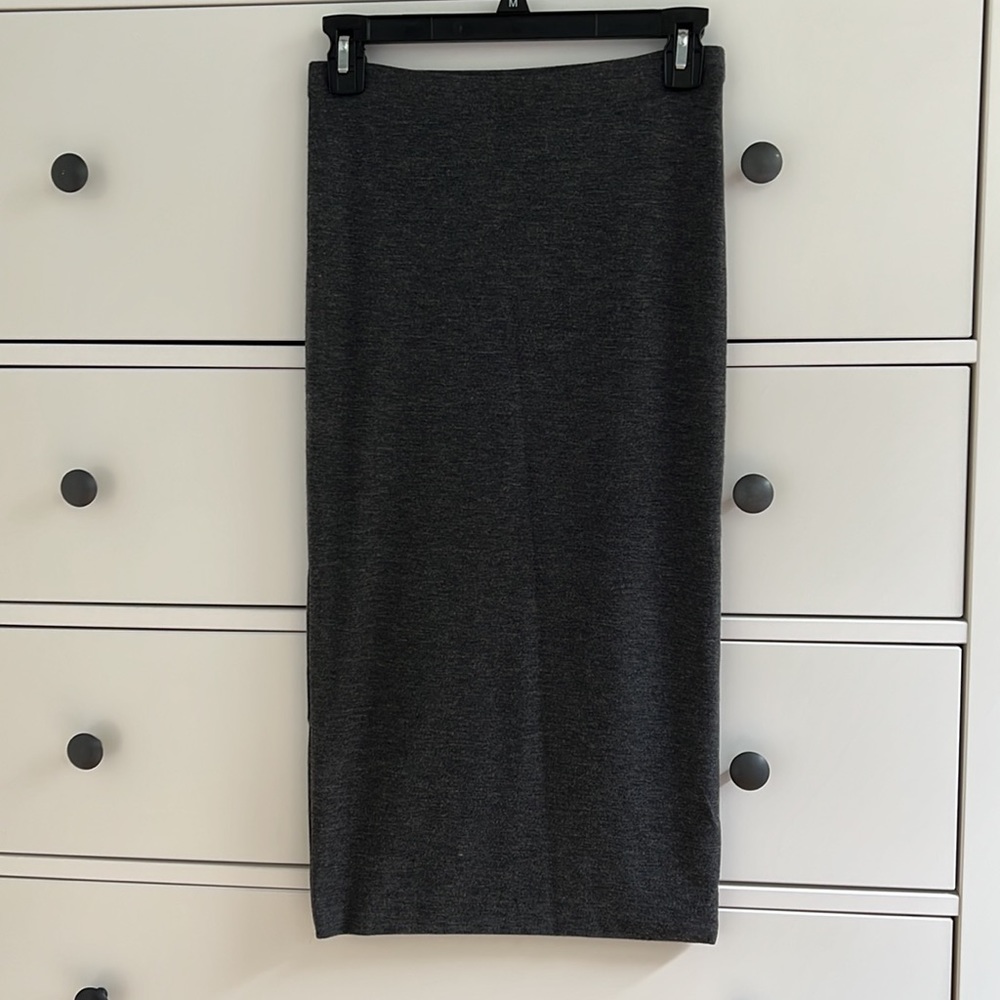 ❤️ Midi Skirt Charcoal Grey Bodycon